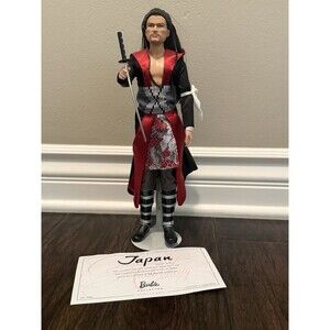 ❌2010 Japan Samurai Ken❌ Kimono Style Doll❌ Cert. Of Authenticity❌ FREE STAND❌